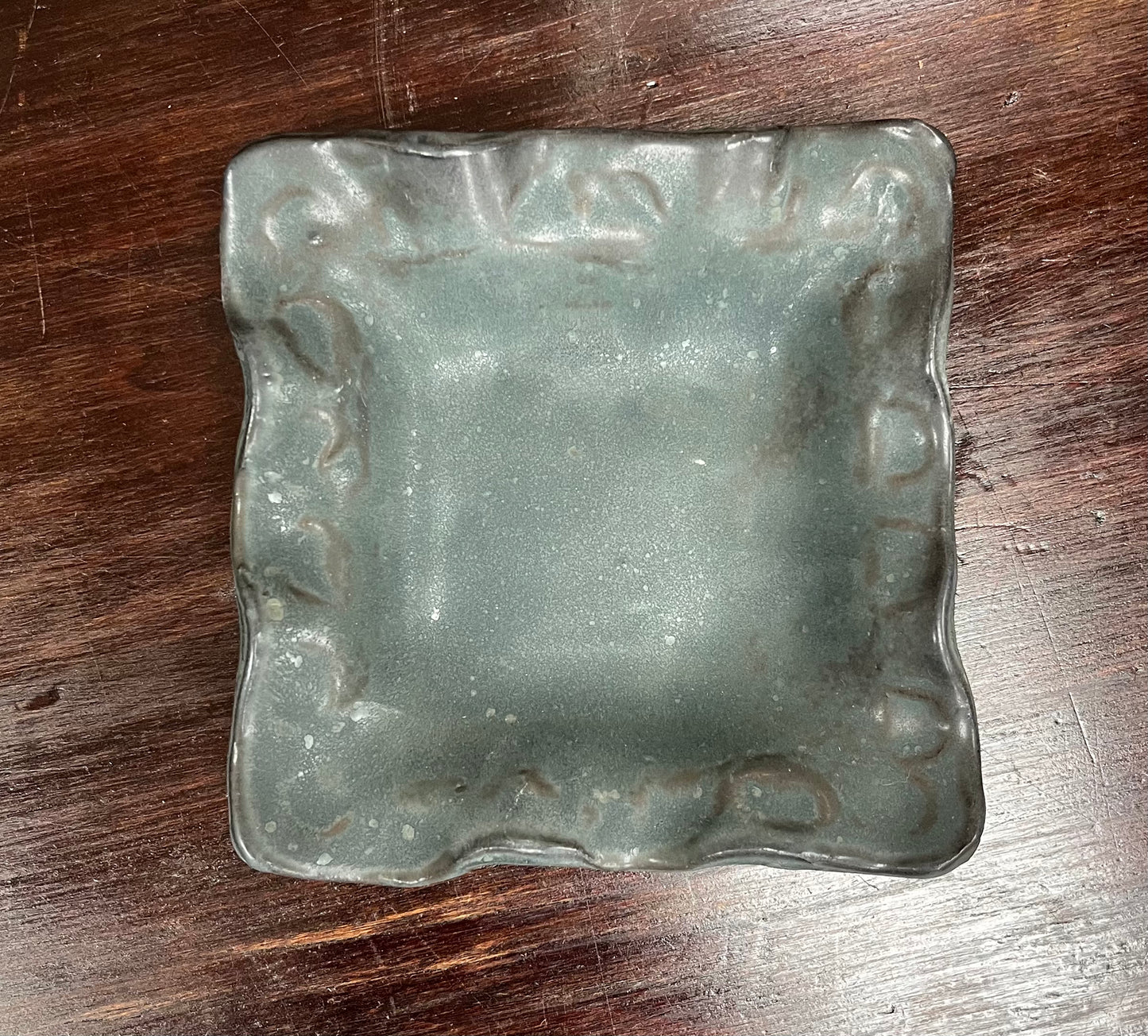 FP Square Candle Holder in Peppercorn