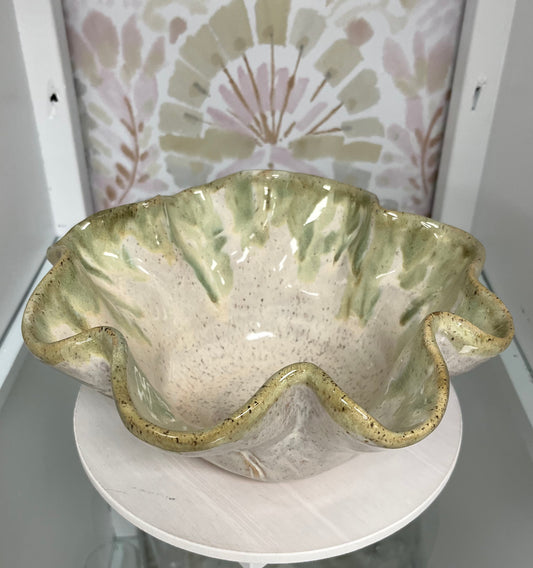 EB Round Fluted Bowl In Matcha
