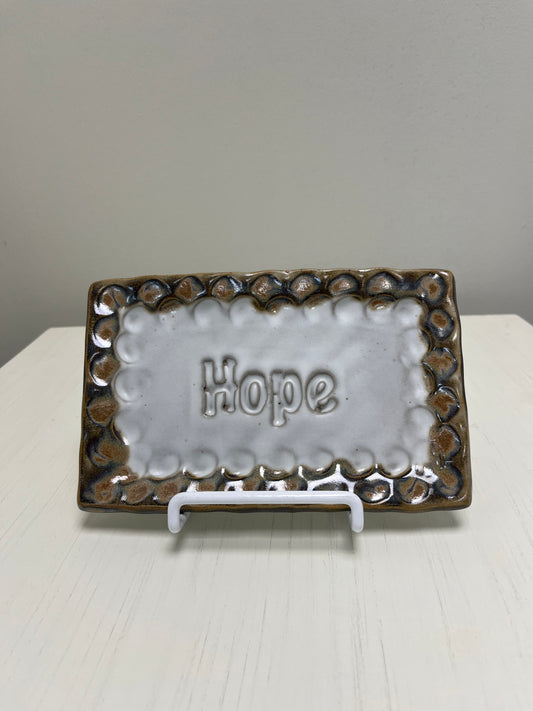 FP Rectangular "Hope" Dish in Ivory Linen