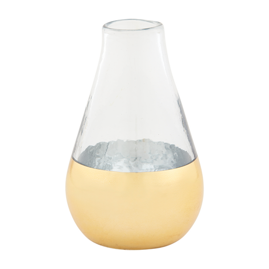 Medium Glass & Gold Vase