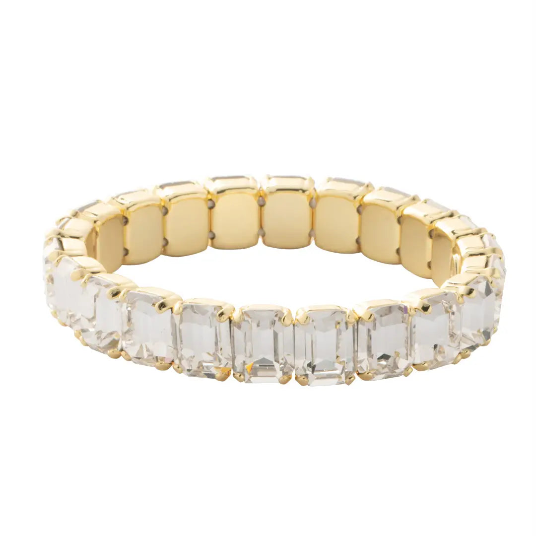 7 Inch Octavia Stretch Bracelet - Crystal