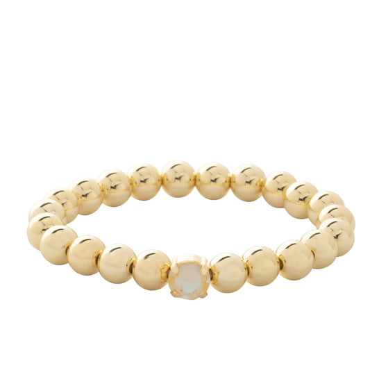 Single Crystal Stretch Bracelet - Light Topaz Delight