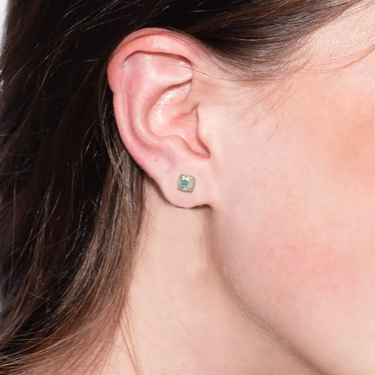 Jayda Stud Earrings - Crystal Aurora Borealis