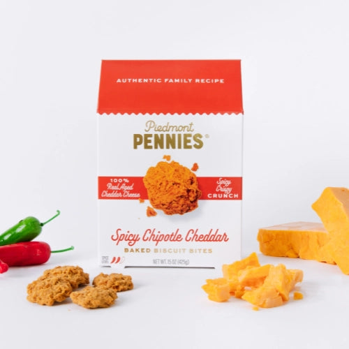 Spicy Chipotle Cheddar Piedmont Pennies (Large Carton)