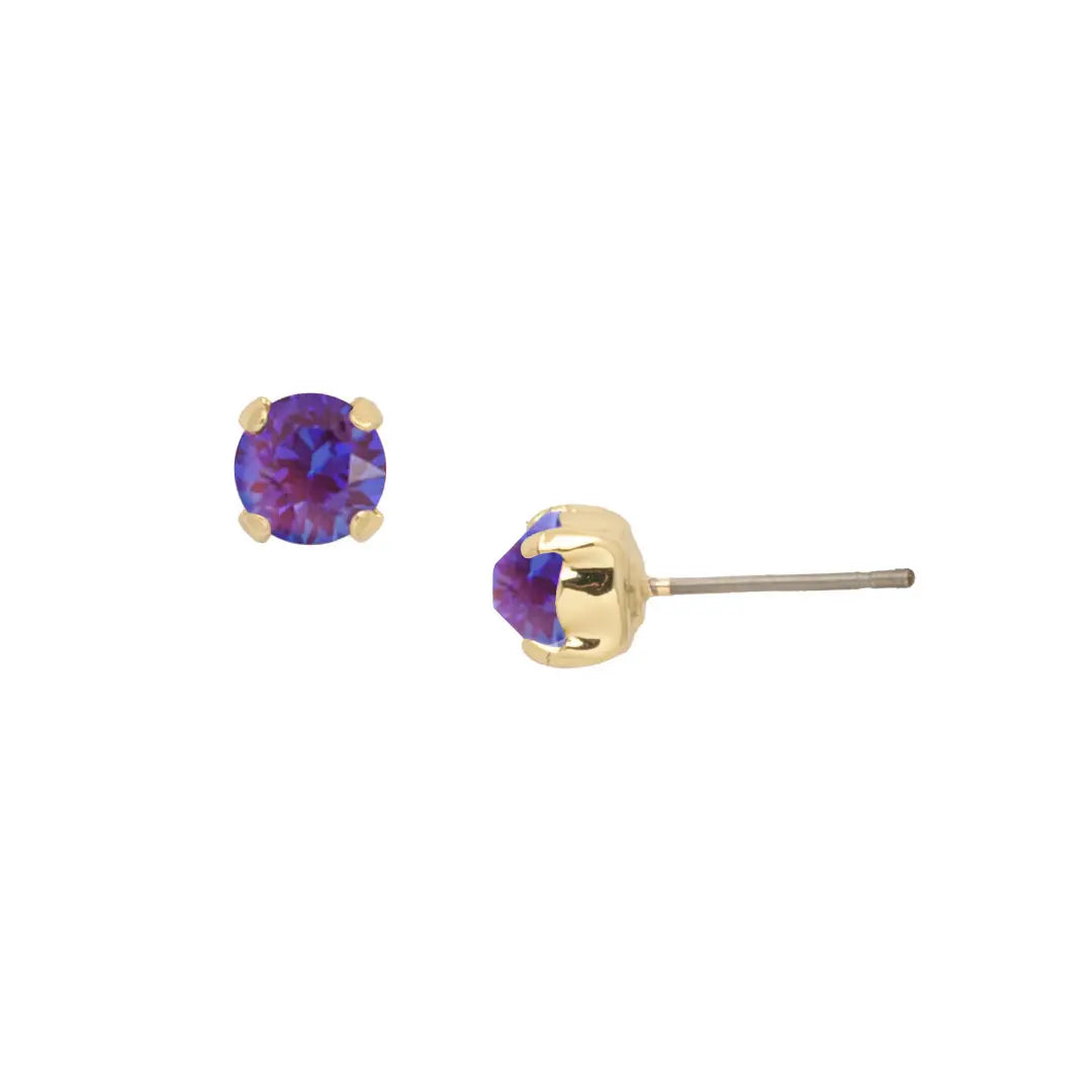 Jayda Stud Earrings - Burgundy Delight