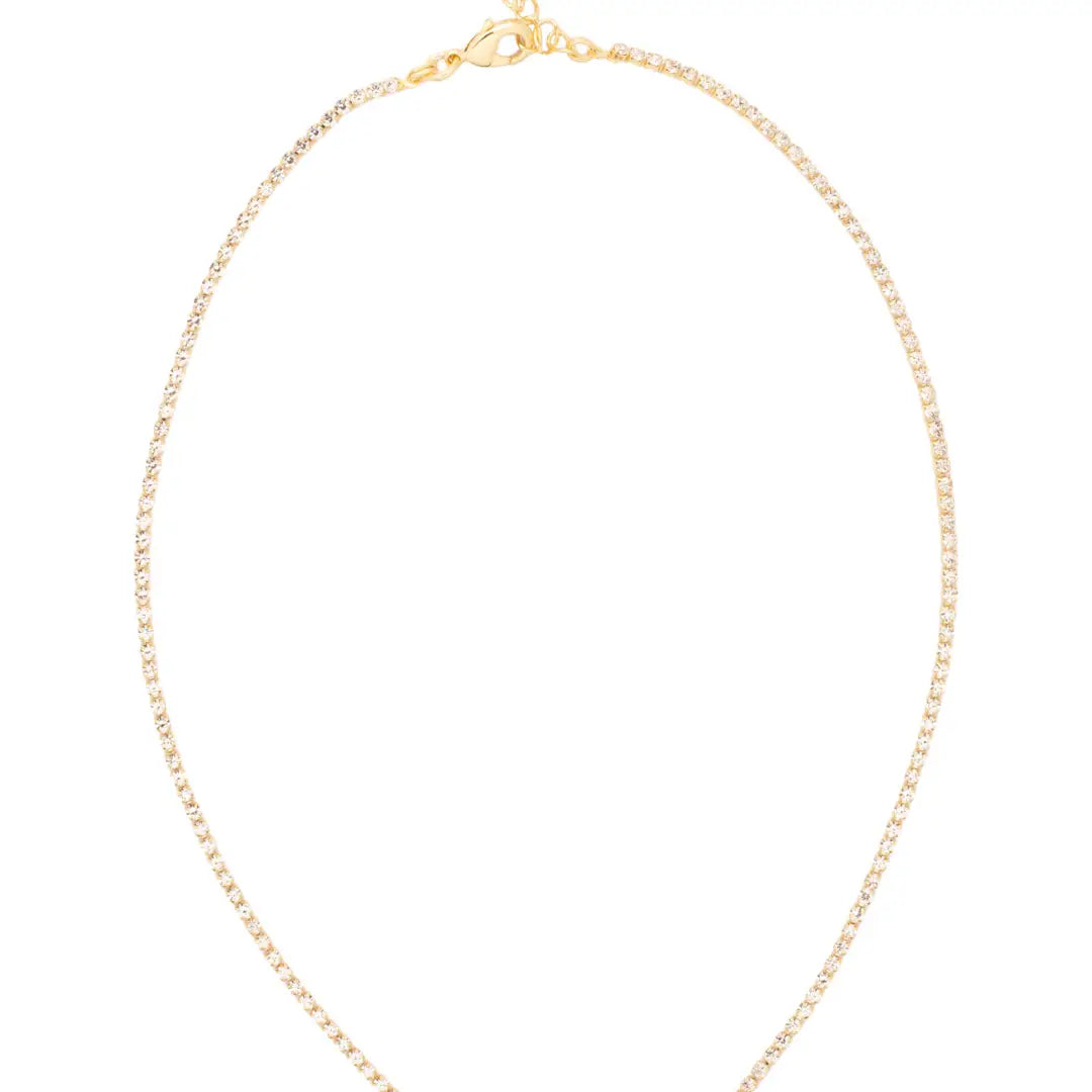 Mini Marnie Tennis Necklace - Crystal