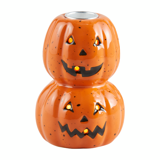 Halloween Light-Up Taper Holder-Pumpkin