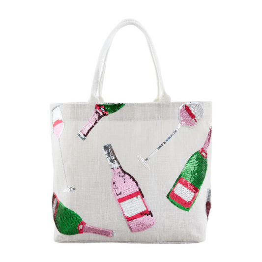 Christmas Drink Sparkle Tote