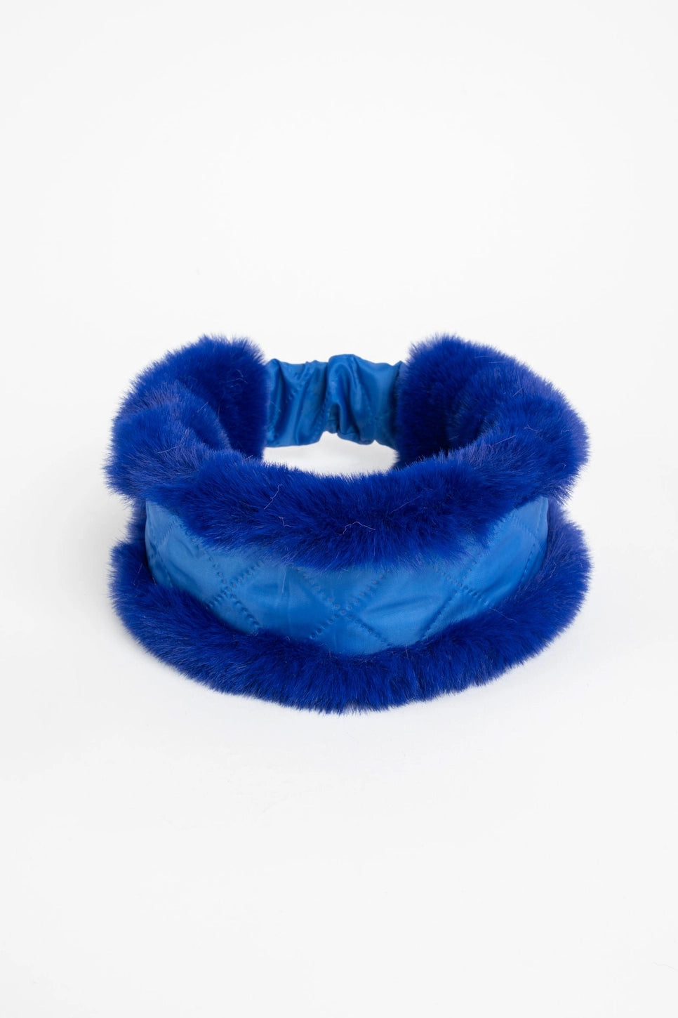 Haley Fur Ear Band - Cobalt