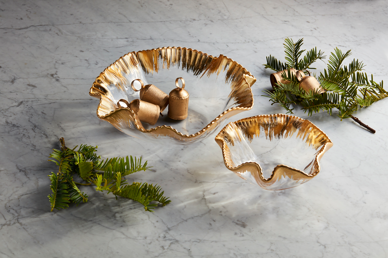 Gold Edge Ruffle Bowls