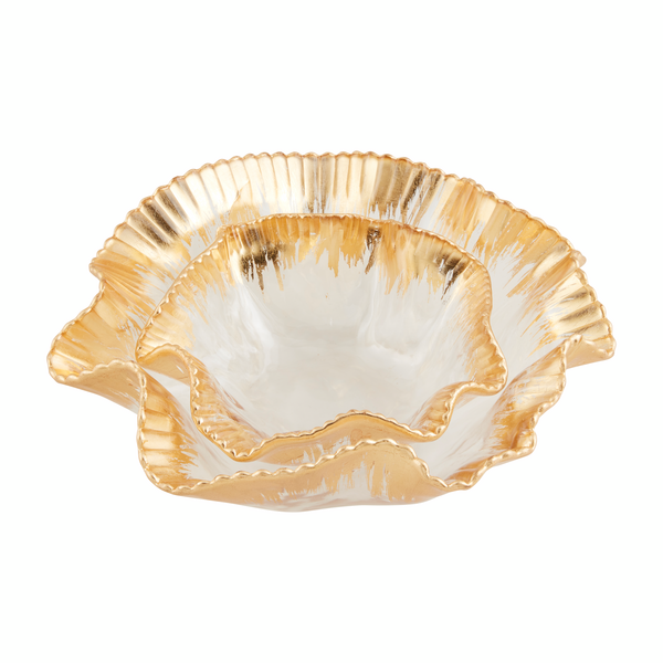 Gold Edge Ruffle Bowls