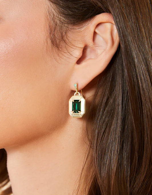 Chateau Earrings - Dark Green