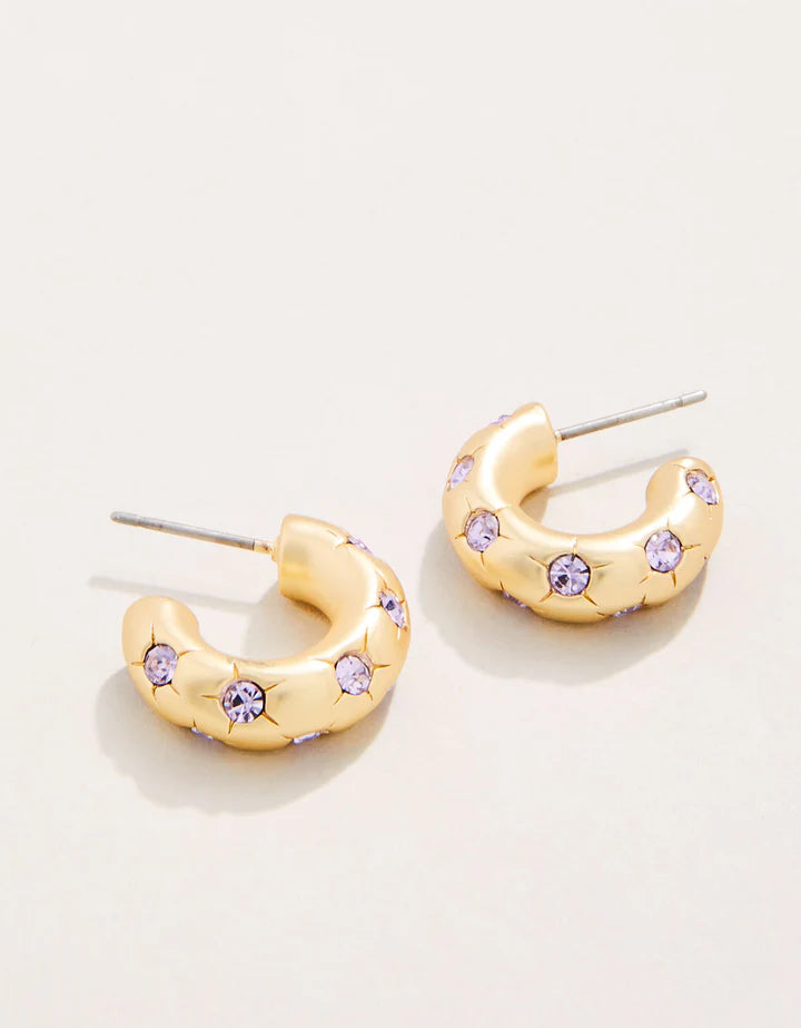 Chubby Hoop Earrings - Violet