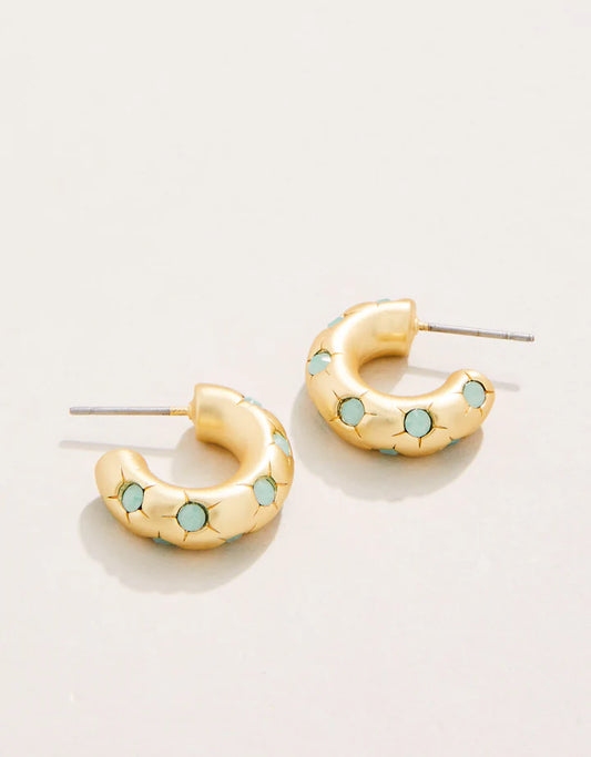 Chubby Hoop Earrings - Sea Foam