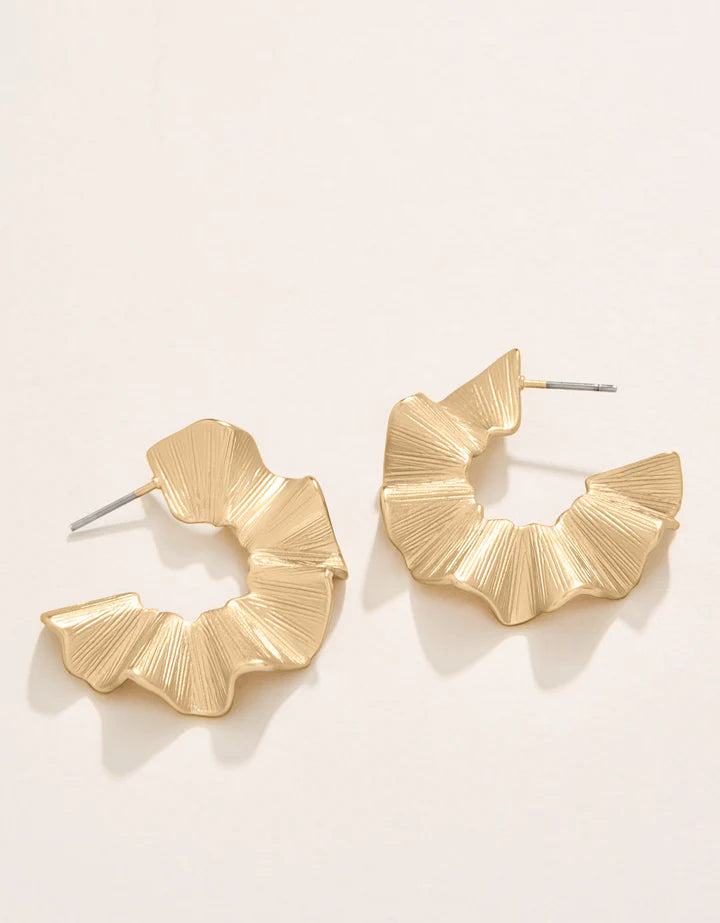 Ruffle Hoop Earrings