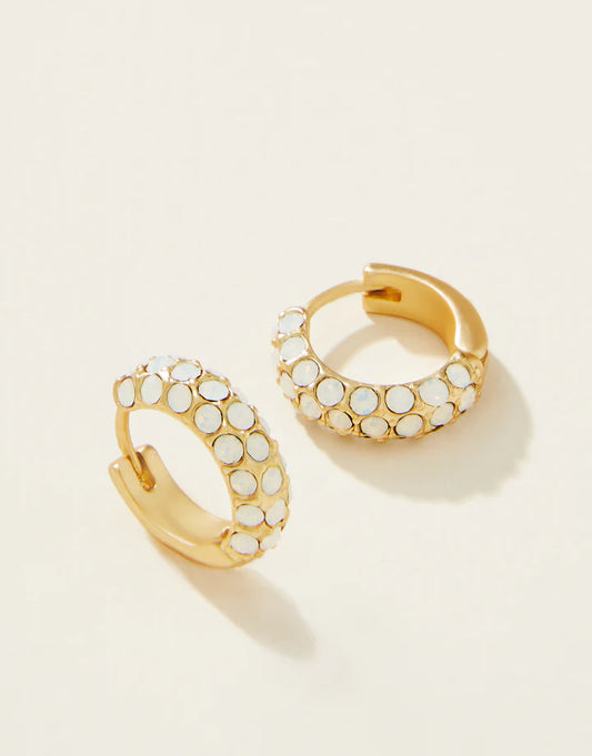 Cristal Pavé Hoop Earrings