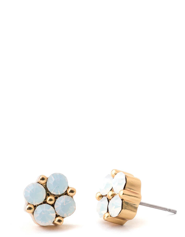 Clover Gem Stud Earrings