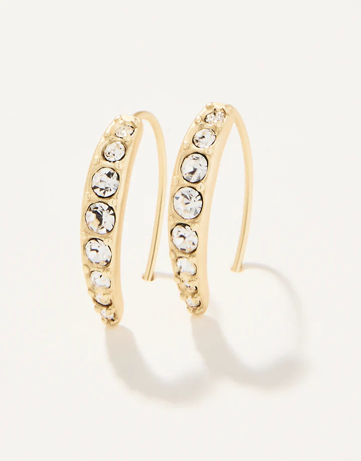 Sparkle Arc Hoop Earrings Small/Crystal