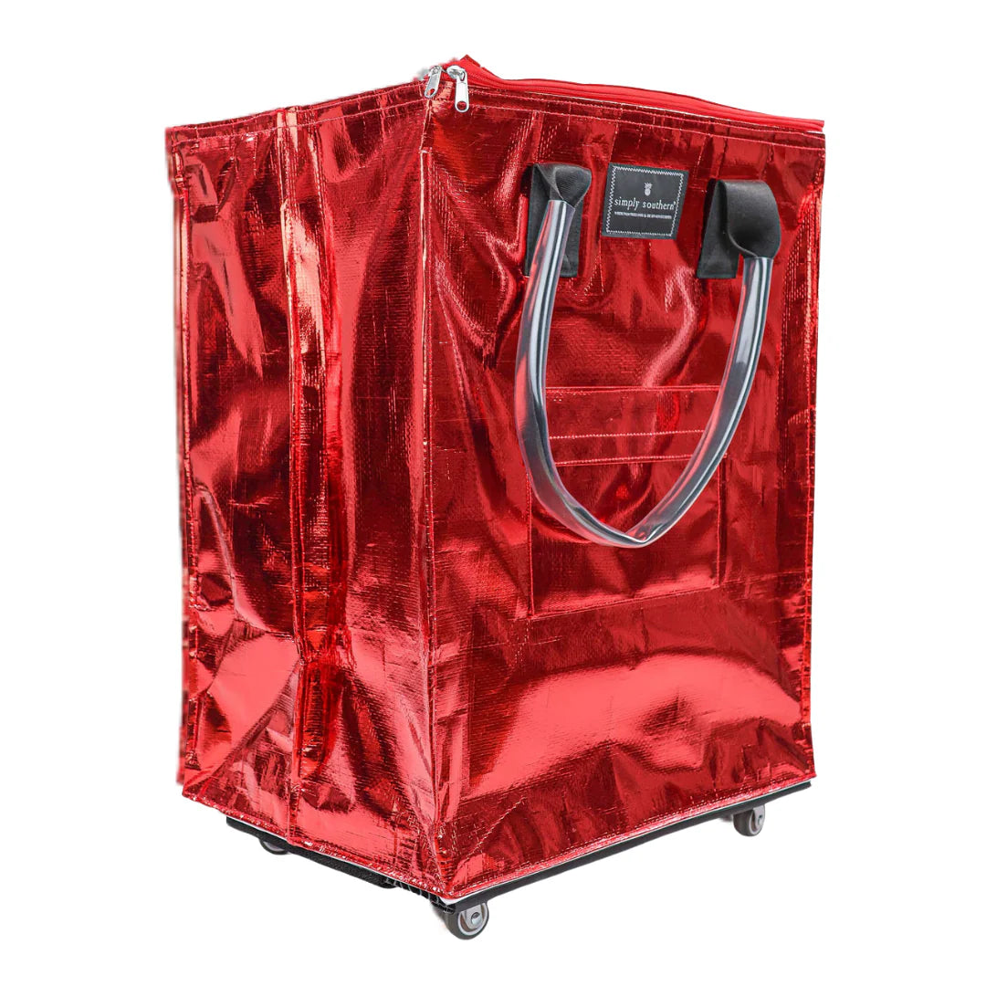 Rolling Tote Bag - Red