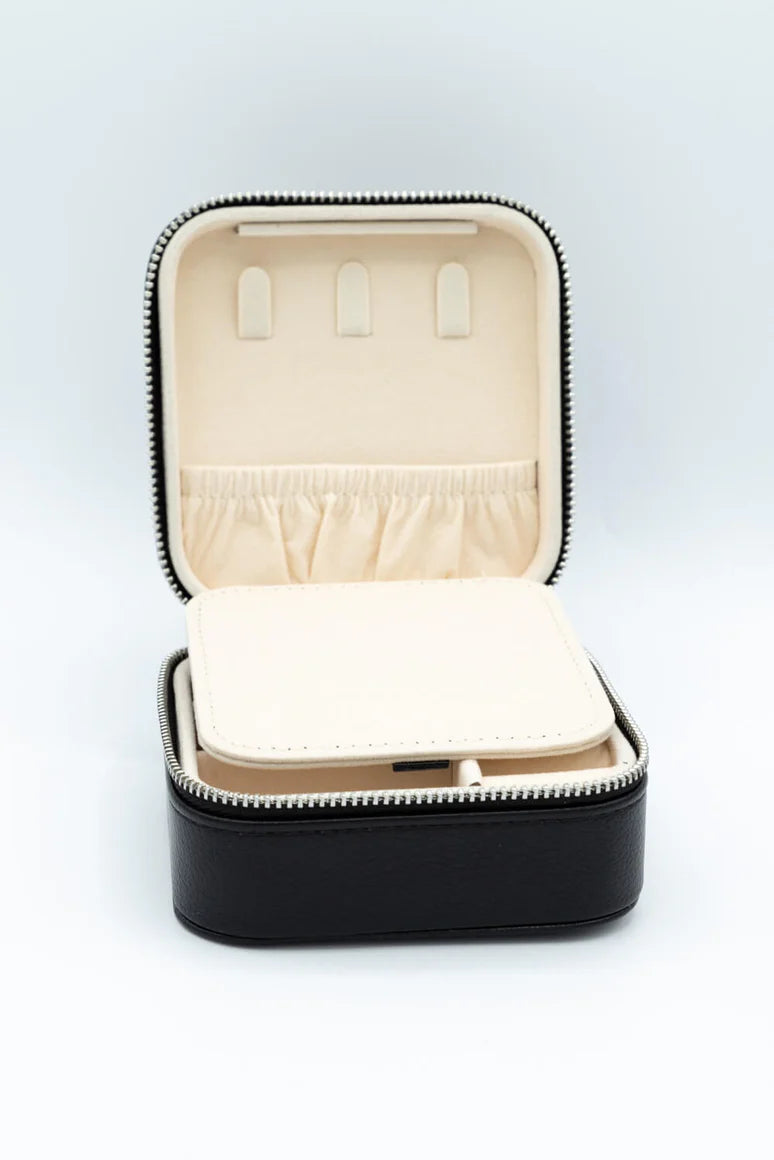 Leather Jewelry Case - Black