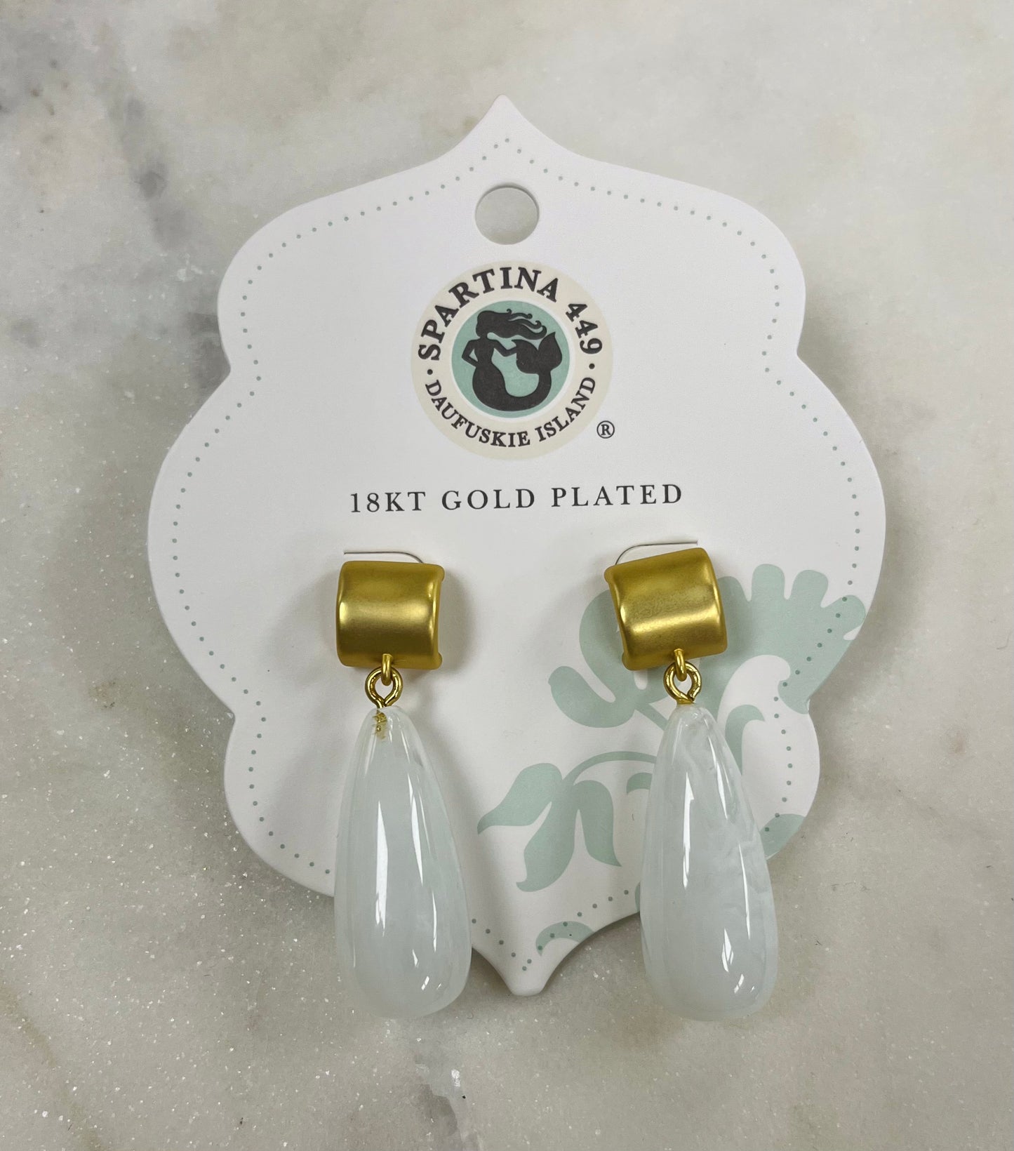 Dew Drop Earrings - White