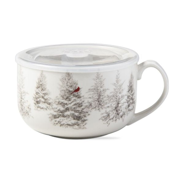 Winter Sketch Soup Mug with Lid