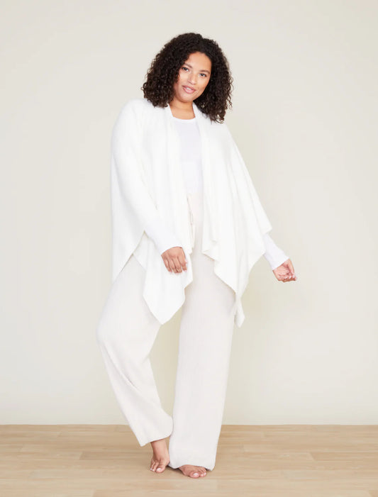 Barefoot Dreams Heathered Weekend Wrap - Pearl