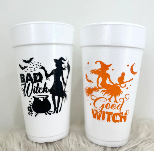 Good Witch/Bad Witch Styrofoam Cups