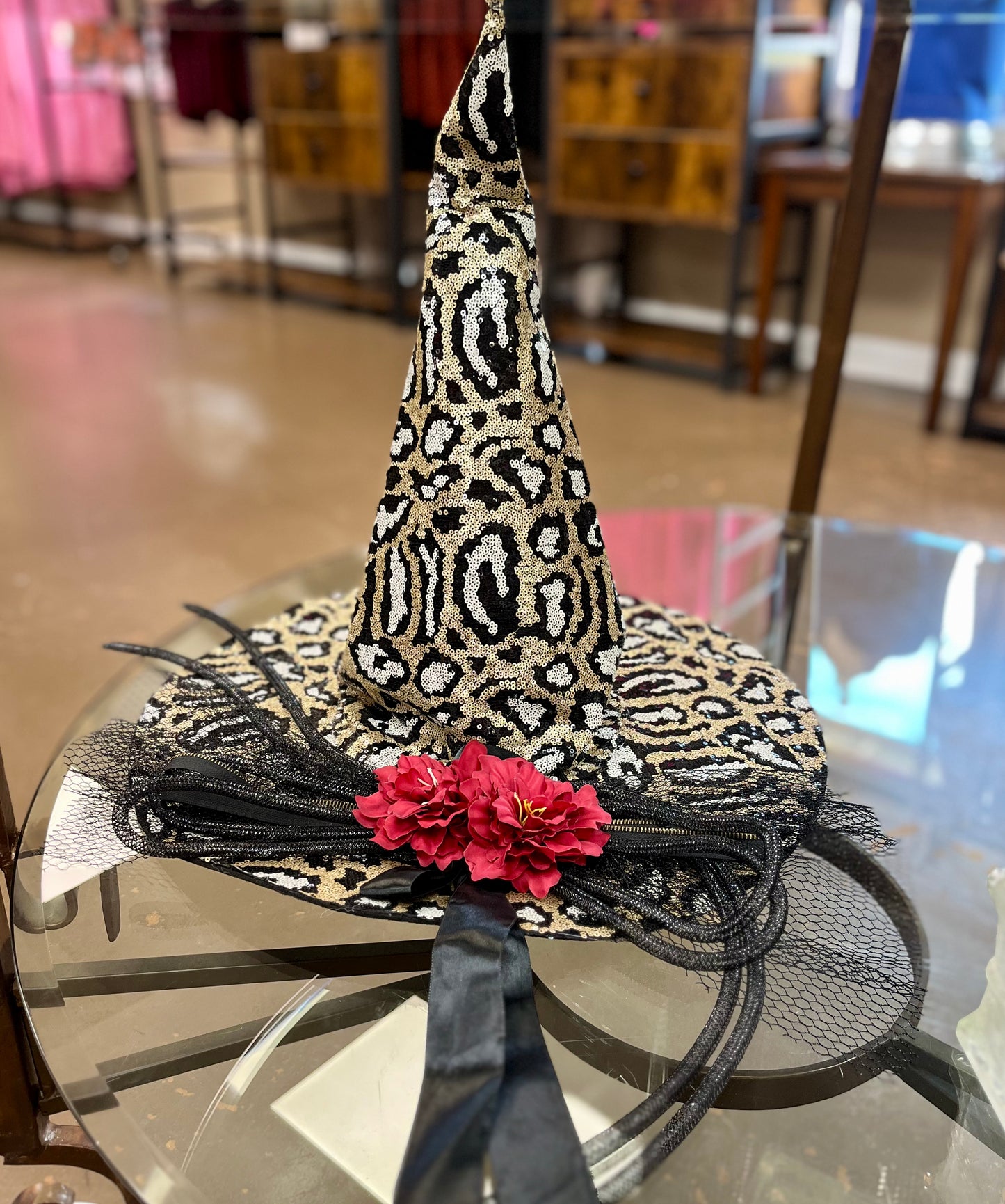 Animal Print Witch Hat