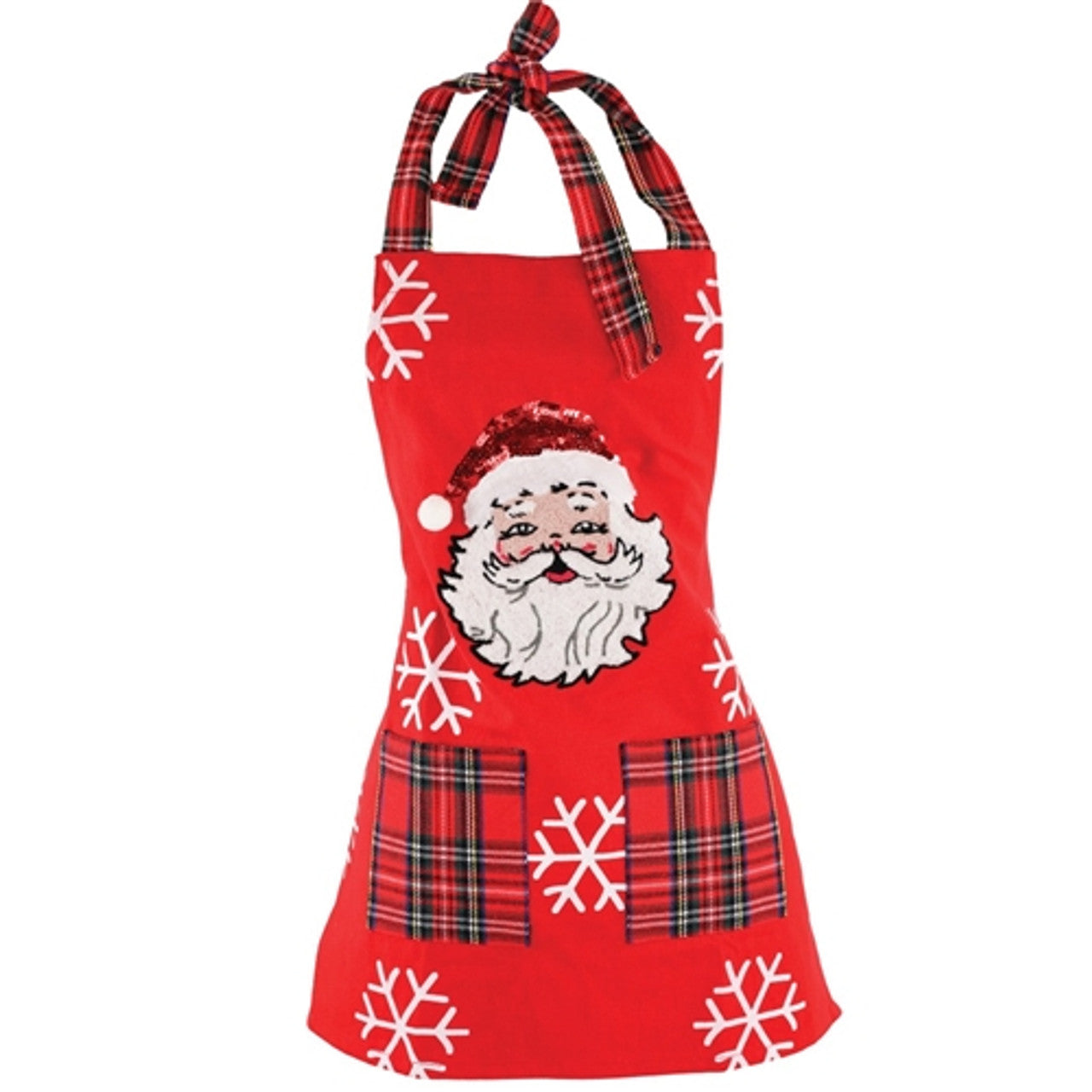 Sequined Santa Apron - Youth