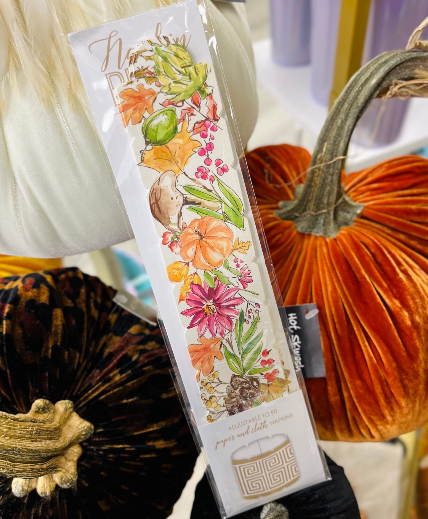 Fall Floral & Fauna Napkin Ring