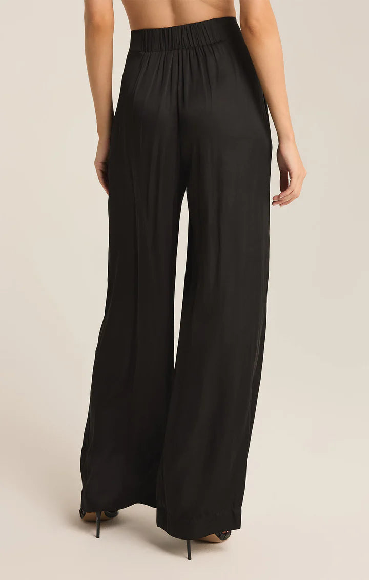 Lisse Wide Leg Pant - Black