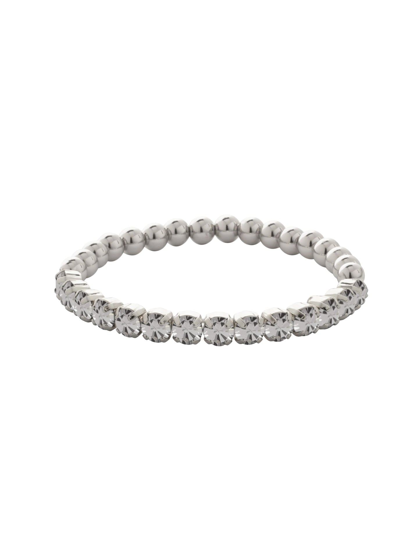 Mini Crystal Mini Zola Stretch Bracelet - Crystal/Palladium