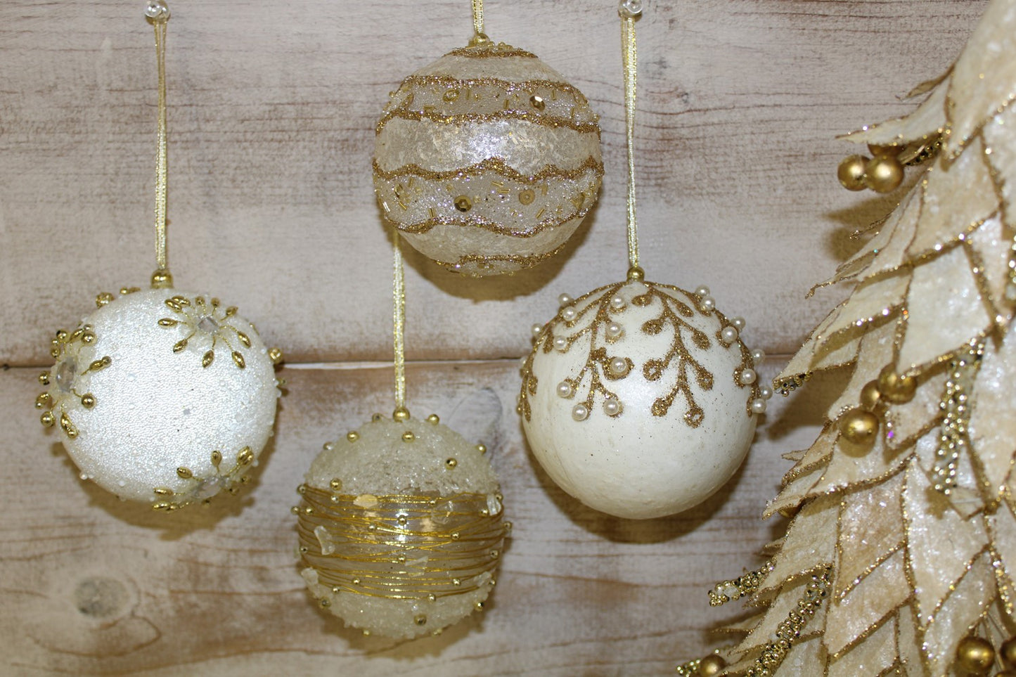 Glass Beaded Ball Ornament