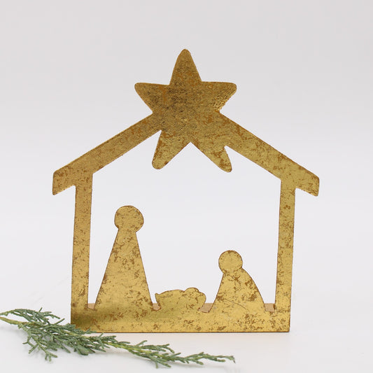 Gold Nativity Silhouette