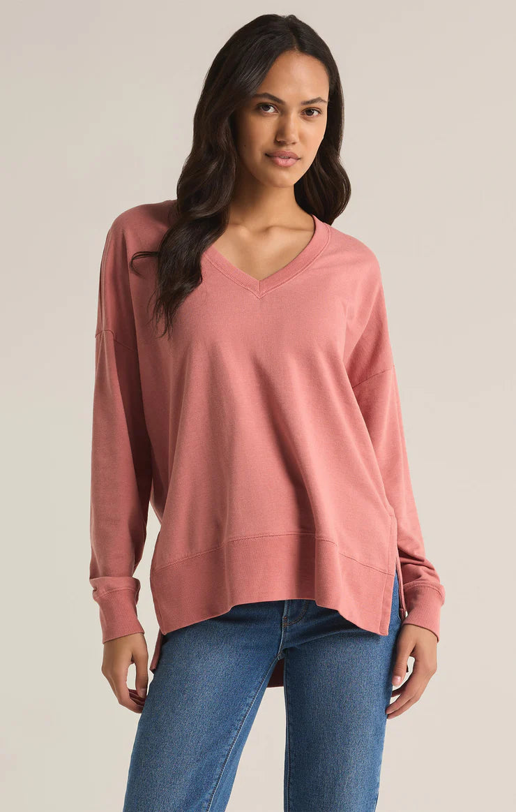 Modern V-Neck Weekender - Rosebud