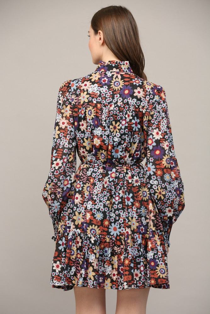 Floral Buttoned Front Dress