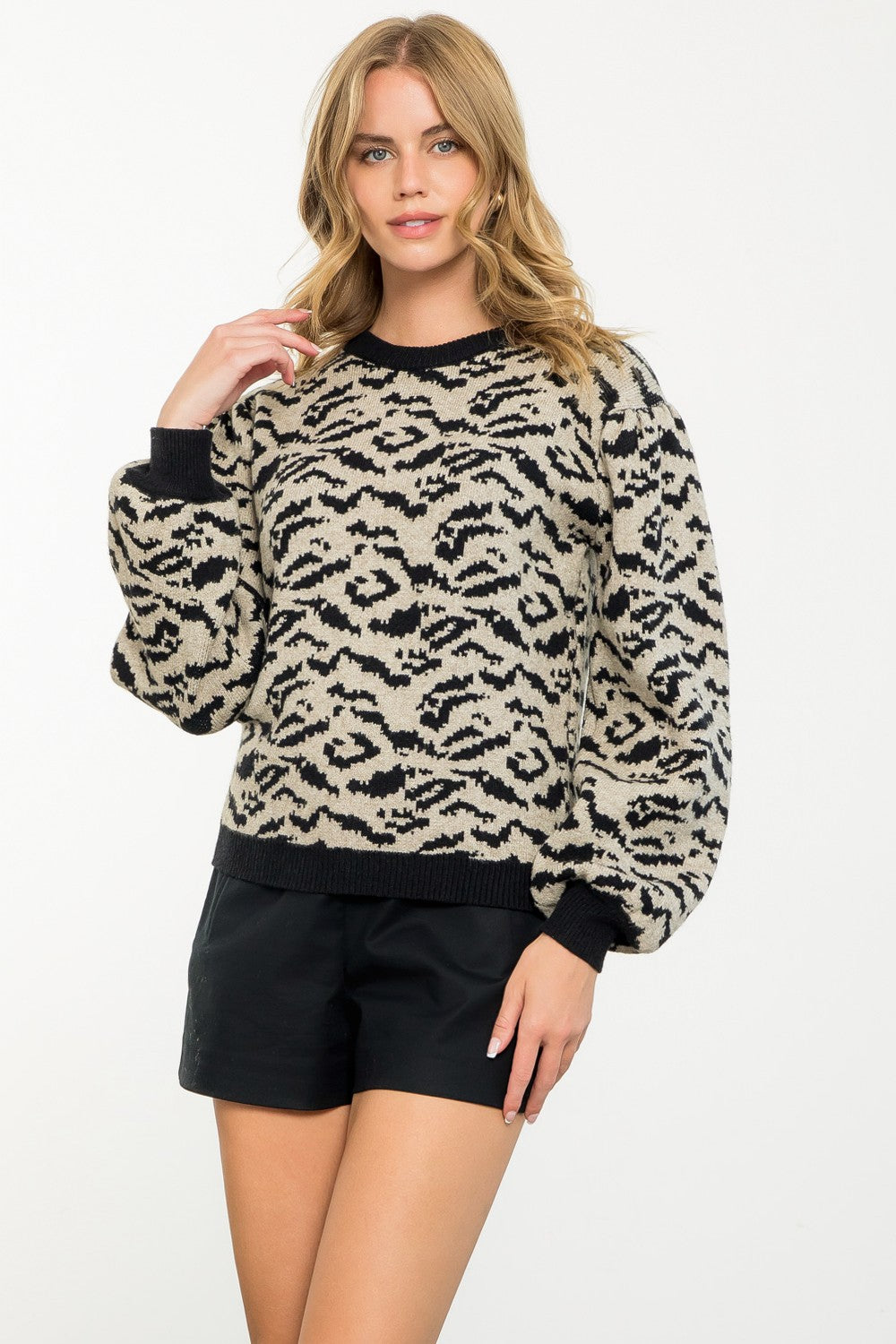 Cheetah Print Sweater