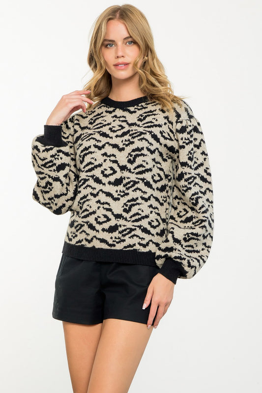 Cheetah Print Sweater