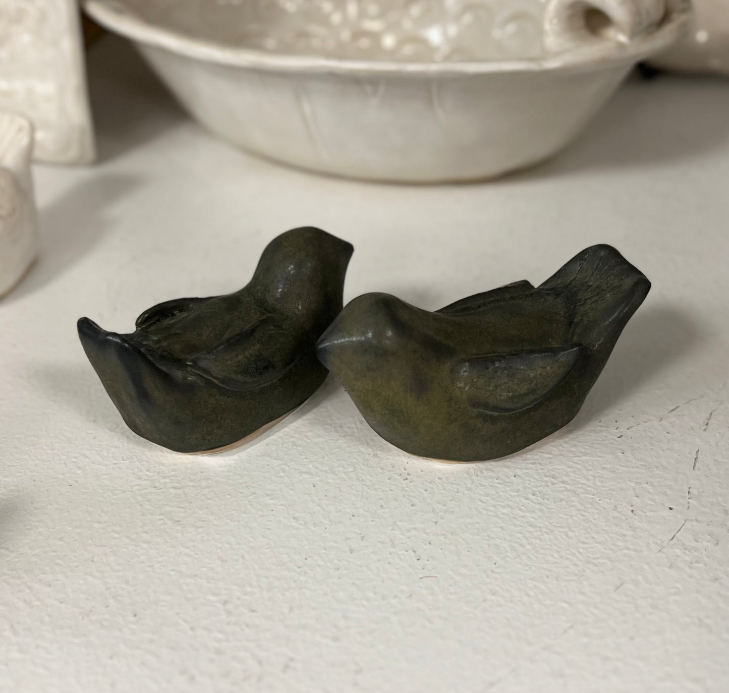 FP Bird Figurines In Peppercorn