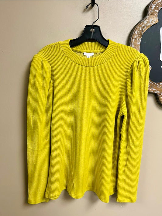 Jodifl Ribbed Puff Sleeve Sweater - Avocado