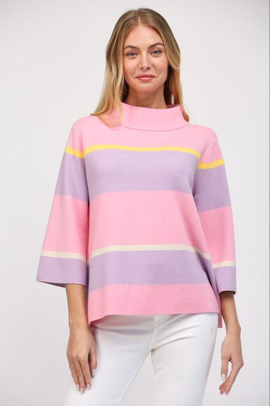 Striped Jacquard Knit Sweater