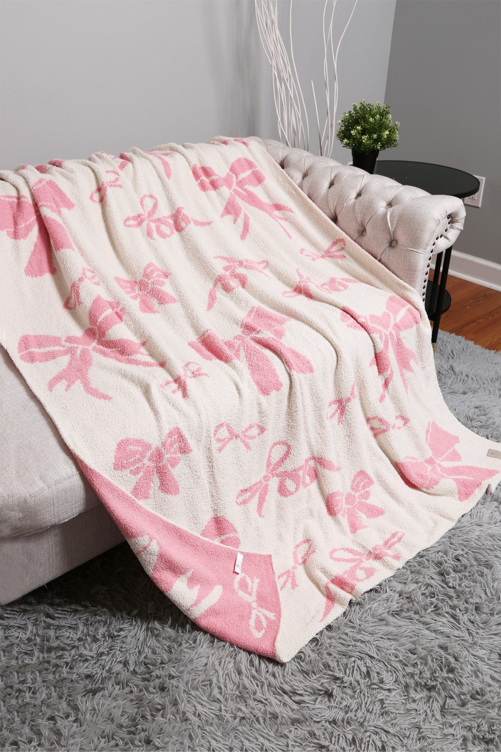 Pink Bow Blanket