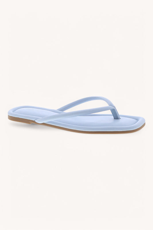 FINAL SALE Priscilla Square Toe Sandal-Light Blue
