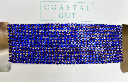 Final Sale Coastal Grit Shimmer Bracelet Set of 12-Sapphire