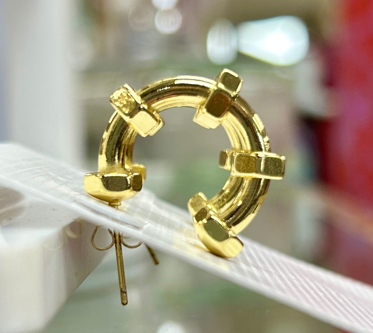 Bolt Hoop Earrings