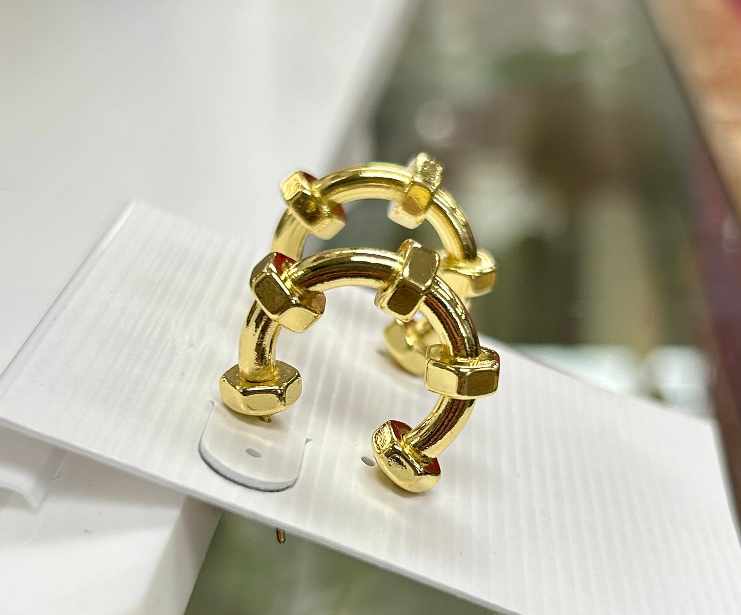 Bolt Hoop Earrings