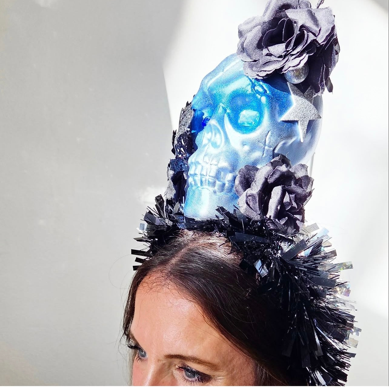 Blue Skull Halo Headband