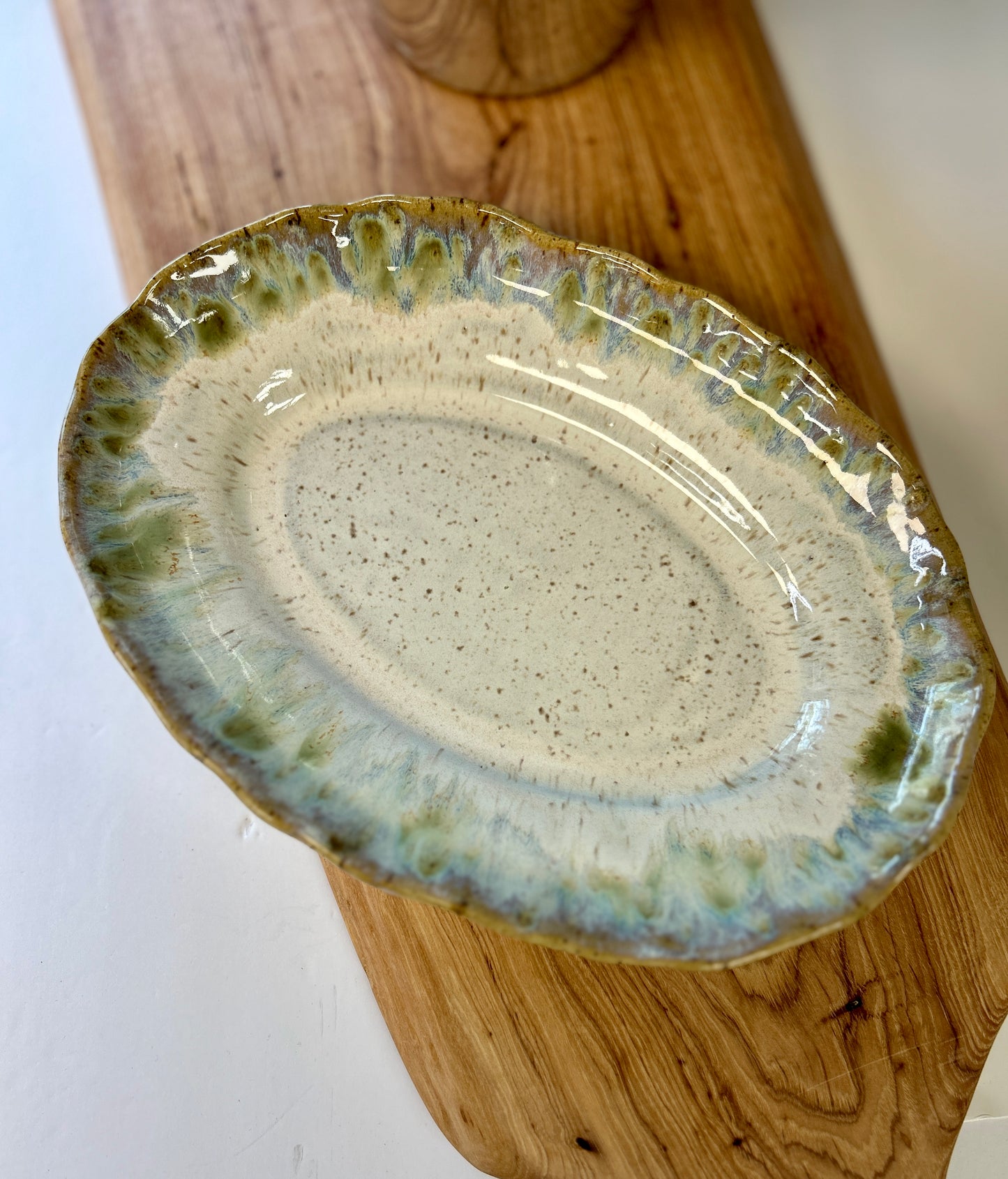 Etta B Small Oval Platter-Botanical