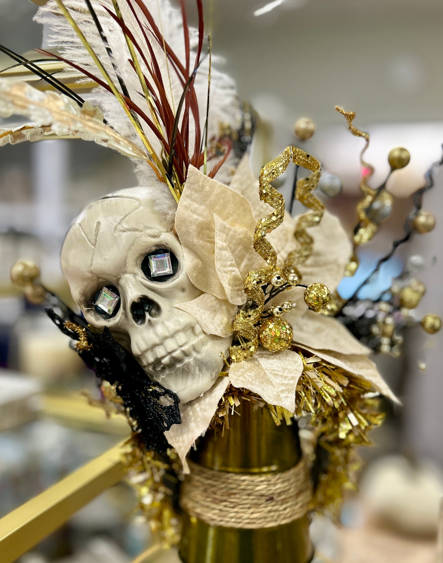 Cheetah Inspired Skull Halo Headband